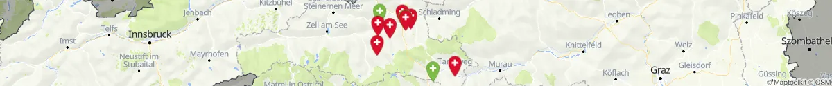 Kartenansicht für Apotheken-Notdienste in der Nähe von Weißpriach (Tamsweg, Salzburg)